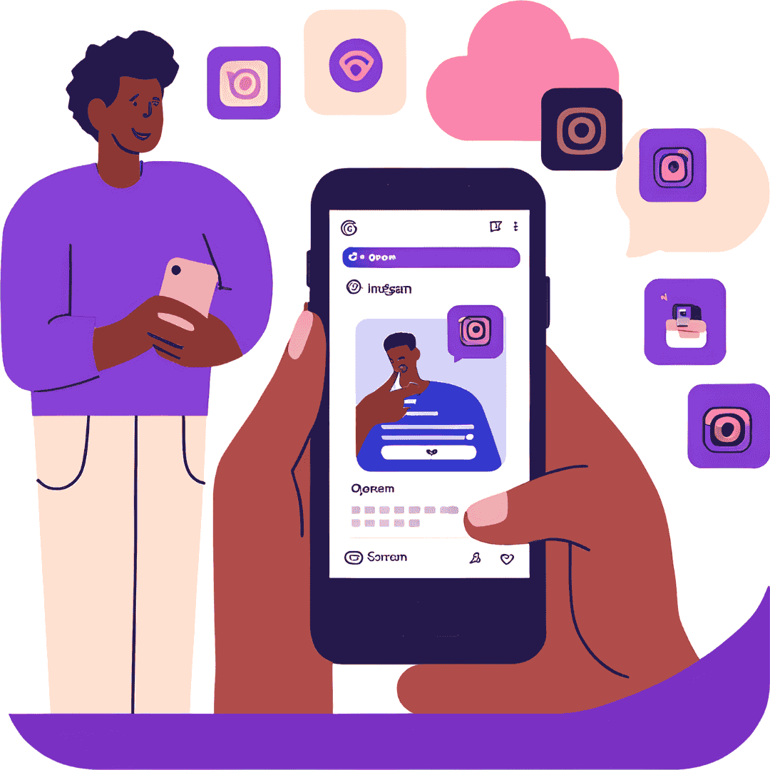 instagram aberto no celular com uma pessoa comentando nas postagens